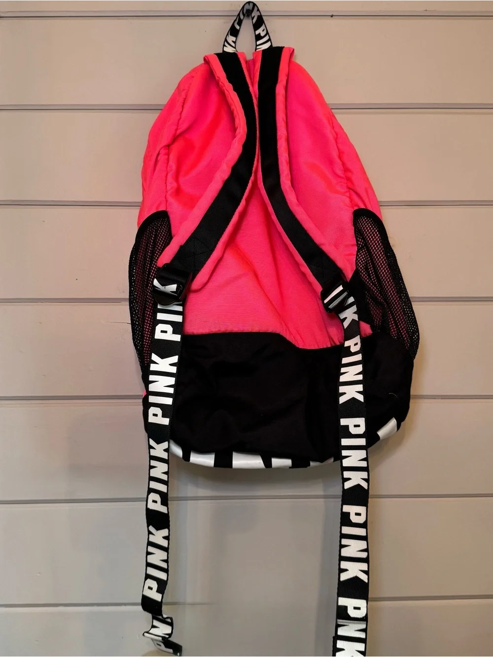 Victoria's Secret PINK Campus Backpack Hot Pink/Black Large Book Bag College